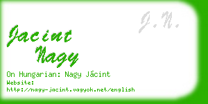 jacint nagy business card