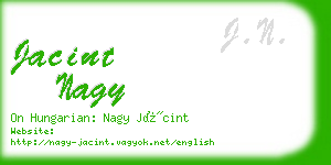 jacint nagy business card
